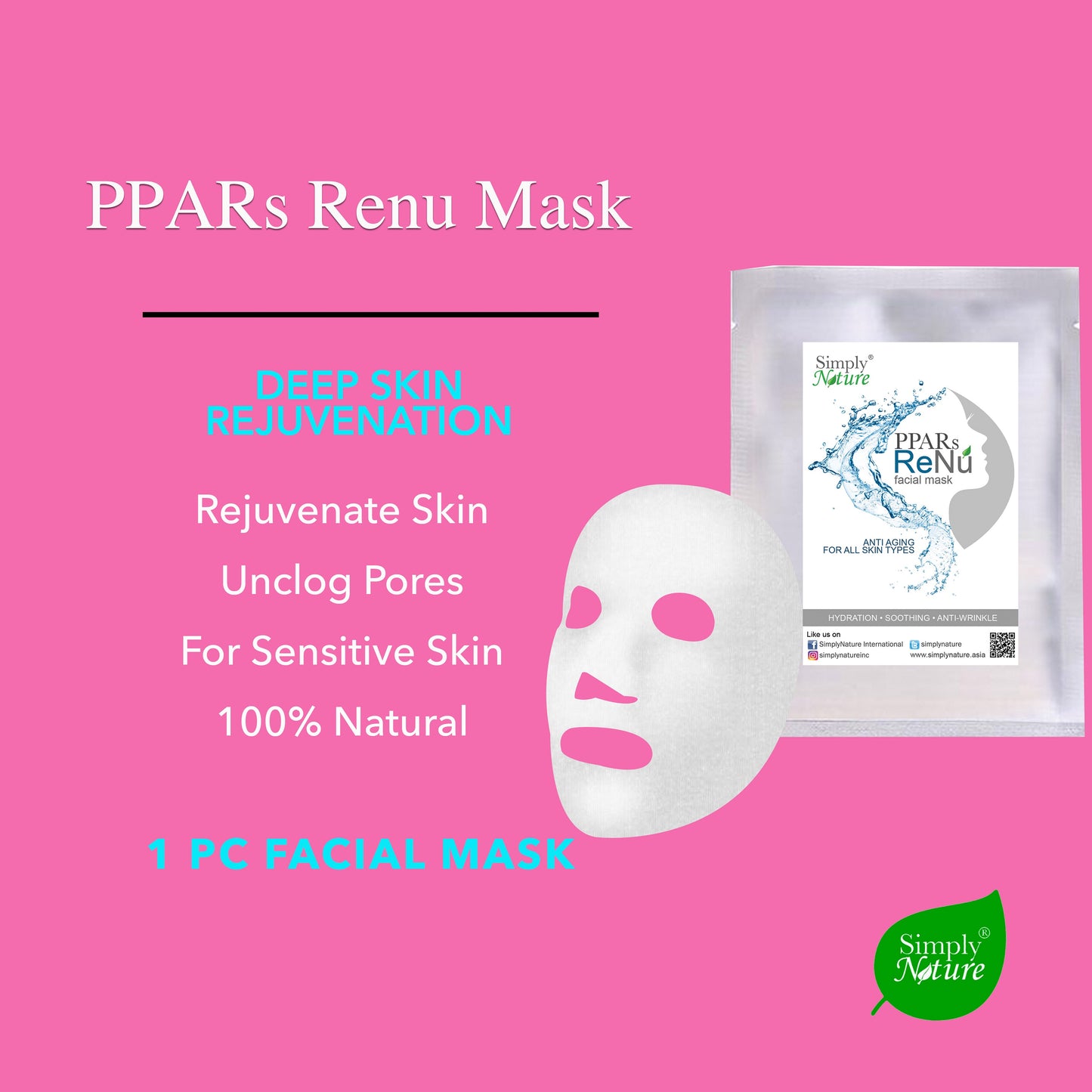 PPARs Renu Mask 1pc Pack